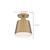 7 in. Semi-Flush Mount Ceiling Light Fixture - Brass Shade - Brass Finish Thumbnail