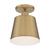 7 in. Semi-Flush Mount Ceiling Light Fixture - Brass Shade - Brass Finish Thumbnail