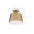 10 in. Semi-Flush Mount Ceiling Light Fixture - Brass Shade - Brass Finish Thumbnail
