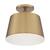 10 in. Semi-Flush Mount Ceiling Light Fixture - Brass Shade - Brass Finish Thumbnail