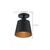 7 in. Semi-Flush Mount Ceiling Light Fixture - Black Shade - Black Finish Thumbnail
