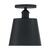 7 in. Semi-Flush Mount Ceiling Light Fixture - Black Shade - Black Finish Thumbnail