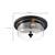 15 in. Flush Mount Ceiling Light Fixture - Clear Seeded Glass - Black Finish Thumbnail