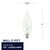 25 Watt - Clear - Bent Tip - Incandescent Chandelier Bulb - 4 in. x 1.3 in. Thumbnail