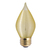 40 Watt - Spun Thread Satin Amber - Bent Tip - Incandescent Chandelier Bulb - 4.5 in. x 1.9 in. Thumbnail