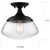 10 in. Semi-Flush Mount Ceiling Light Fixture - Clear Glass - Bronze Finish Thumbnail