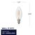 Natural Light - 350 Lumens - 4 Watt - 3000 Kelvin - LED Chandelier Bulb - 3.85 in. x 1.37 in. Thumbnail