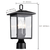 15 in. x 7.5 in. Post Top Fixture - Clear Glass - Black Finish Thumbnail