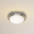 13.5 in. Flush Mount Ceiling Fixture - White Shade - Nickel Finish Thumbnail