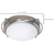13.5 in. Flush Mount Ceiling Fixture - White Shade - Nickel Finish Thumbnail