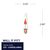 3 Watt - CA5 Incandescent Chandelier Bulb - Flicker Flame - 2.9 in. x 0.7 in. Thumbnail