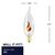 3 Watt - CA10 Incandescent Chandelier Bulb - Flicker Flame - 4 in. x 1.3 in. Thumbnail