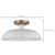 15 in. Semi-Flush Mount Ceiling Light Fixture - White Shade - Brass Finish Thumbnail