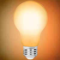 800 Lumens - 8.5 Watt - LED A19 Filament Bulb - Warm Dimming 3000 to 1800 Kelvin - Opal Finish - 60 Watt Equal - Medium Base - 90 CRI - 120 Volt - PLT-13536
