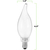 500 Lumens - 5 Watt - LED Chandelier Filament Bulb - Warm Dimming 3000 to 1800 Kelvin - 4.3 in. x 1.4 in Thumbnail