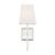 6 in. Vanity Light Fixture - 1-Light - White Fabric Shade - Nickel Finish Thumbnail