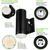 8 in. Wattage and Color Selectable LED Outdoor Wall Sconce Fixture - Direct and Indirect Lighting - Black Finish Thumbnail