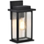 12.5 in. x 7.5 in. Outdoor Wall Sconce Fixture - Seeded Glass - Black Finish Thumbnail