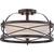 14 in. Semi-Flush Mount Ceiling Light Fixture - Opal Glass - Bronze Finish Thumbnail