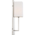 18 in. x 4.5 in. Wall Sconce Fixture - White Fabric Shade - Nickel Finish Thumbnail