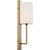 18 in. x 4.5 in. Wall Sconce Fixture - White Shade - Brass Finish Thumbnail