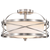 14 in. Semi-Flush Mount Ceiling Light Fixture - Opal Glass - Nickel Finish Thumbnail