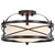 14 in. Semi-Flush Mount Ceiling Light Fixture - Opal Glass - Bronze Finish Thumbnail