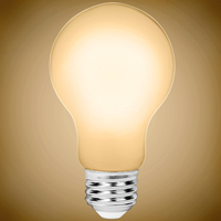800 Lumens - 8.5 Watt - 3000 Kelvin - LED A19 Filament Bulb - Opal Finish - 60 Watt Equal - Medium Base - 92 CRI - 120 Volt - PLT-13249