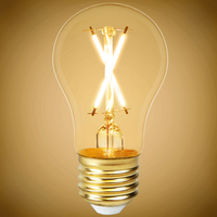 250 Lumens - 3 Watt - 2700 Kelvin - LED A15 Filament Bulb - Amber Tint - 25 Watt Equal - Medium Base - 90 CRI - 120 Volt - PLT-13474