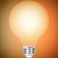 800 Lumens - 8.5 Watt - 3 in. Dia. - LED G25 Globe Filament Bulb - Warm Dimming 3000 to 1800 Kelvin - Opal Finish - 60 Watt Equal - Medium Base - 90 CRI - 120 Volt - PLT-13540