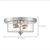13 in. Flush Mount Ceiling Light Fixture - Clear Seeded Glass - Nickel Finish Thumbnail