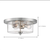 15 in. Flush Mount Ceiling Light Fixture - Clear Seeded Glass - Nickel Finish Thumbnail