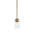 8.5 in. x 3.5 in. Pendant Fixture - Clear Glass - Brass Finish Thumbnail