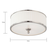 15 in. Flush Mount Ceiling Light Fixture - White Glass - Nickel Finish Thumbnail