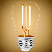 300 Lumens - 3.5 Watt - 2400 Kelvin - LED S14 Filament Bulb - 25 Watt Equal - Candle Glow - Clear - 90 CRI - 120 Volt - PLT-13269