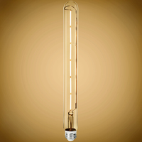 800 Lumens - 8.5 Watt - 2700 Kelvin - LED T10 Tubular Filament Bulb - 12.01 in. x 1.26 in.  - Clear - 60 Watt Equal - Warm White - Medium Base - 90 CRI - 120 Volt - PLT-13497