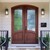 12.5 in. x 7.5 in. Outdoor Wall Sconce Fixture - Seeded Glass - Black Finish Thumbnail