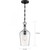14 in. x 6.5 in. Pendant Fixture - Clear Glass - Black Finish Thumbnail