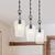 14 in. x 6.5 in. Pendant Fixture - Clear Glass - Black Finish Thumbnail