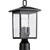 15 in. x 7.5 in. Post Top Fixture - Clear Glass - Black Finish Thumbnail