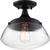 10 in. Semi-Flush Mount Ceiling Light Fixture - Clear Glass - Bronze Finish Thumbnail