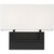 14 in. Vanity Light Fixture - 2-Light White Fabric Shade - Bronze Finish Thumbnail