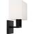 14 in. Vanity Light Fixture - 2-Light White Fabric Shade - Bronze Finish Thumbnail