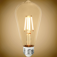450 Lumens - 5 Watt - 3000 Kelvin - LED Edison Filament Bulb - 5.5 in. x 2.5 in. - Clear - 40 Watt Equal - 90 CRI - 120 Volt - PLT-13262