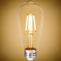 450 Lumens - 5 Watt - 2700 Kelvin - LED Edison Filament Bulb - 5.1 in. x 2.3 in. - Clear - 40 Watt Equal - 90 CRI - 120 Volt - PLT-13271