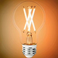 800 Lumens - 8.5 Watt - LED A19 Filament Bulb - Warm Dimming 3000 to 1800 Kelvin - Clear - 60 Watt Equal - Medium Base - 90 CRI - 120 Volt - PLT-13542