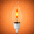 LED Flame Chandelier Filament Bulb - 1 Watt - 6 Watt Equal - Candle Glow - 4 in. x 1.4 in. Thumbnail