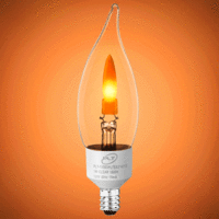 LED CA11 FLAME TIP FIL 1800K