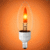 LED Flame Chandelier Filament Bulb - 1 Watt - 6 Watt Equal - Candle Glow - 4 in. x 1.4 in. Thumbnail