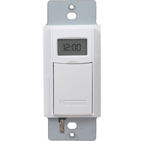 Digital In-Wall Timer Switch - Single Pole or 3-Way - White - 40 On/Off Operations Per Week - Intermatic ST01